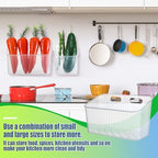 SiliFine 8 Pcs Cabinet Door Organizer Bin Wall Mount Organizer,3.54'',Clear - Image 4