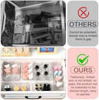 15 Pcs Expandable Drawer Organizer, All Adjustable Storage Box, Clear - Image 5