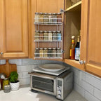 Evelots 2-Pack 3-Tier Spice Rack Organizer Door/Wall Mount Holds 36 Bottles - Image 4