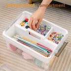 Citylife 17 QT Clear Craft Organizers and Storage Box with Handled Tray - Image 4