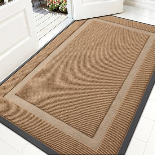 OLANLY Front Door Mat Outside 59x30, All-Season Heavy-Duty Rubber Doormat by OLANLY