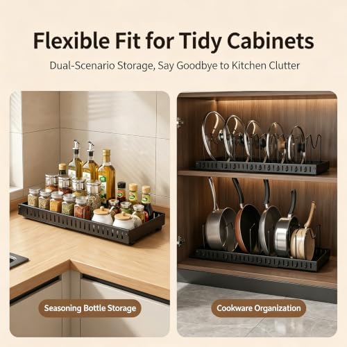 PureBox Pull Out Pots and Pans Organizer Under Cabinet Adjustable Length - Image 6