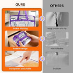 10 Pack 40L Clear Storage Bags with Zipper Large Opening for Loading - Image 4