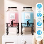 Filltouch 2 Pack Glass Laundry Detergent Dispenser with Stand, 1 Gal/128 oz - Image 4