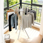 Clothes Drying Rack Four Corners, Large Capacity Portable Laundry Drying Rack, Space Saving Design for Indoor Outdoor Use, Multi-Function Clothing Rack, Towel & Blanket Drying Rack for Laundry Room by Unknown