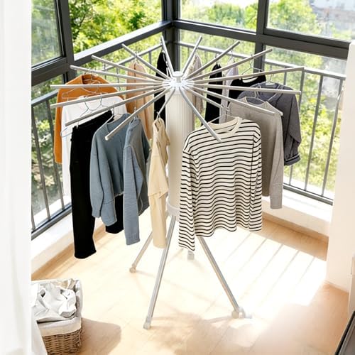 Clothes Drying Rack Four Corners, Large Capacity Portable Laundry Drying Rack, Space Saving Design for Indoor Outdoor Use, Multi-Function Clothing Rack, Towel & Blanket Drying Rack for Laundry Room by Unknown