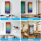 Marbrasse Wall File Holder 13-Tier Hanging Wall File Organizer, for Papers, Files Clipboard & Magazine Organizer, Wall Mount File Holder Great for Office Home (Black) - Image 7