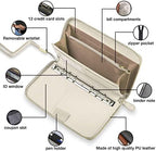 Three Way Cut Cash Envelope Wallet Beige All in One Budget System RFID Blocking with 12x Tabbed Envelopes 12x Monthly Budget Cards 1x Yearly Budget Planner Sheet Complete Money Organizer Set - Image 2