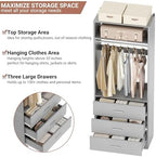 Besiost Closet Systems with 12 Wood Drawers, Closet System Set of 4 - Image 5