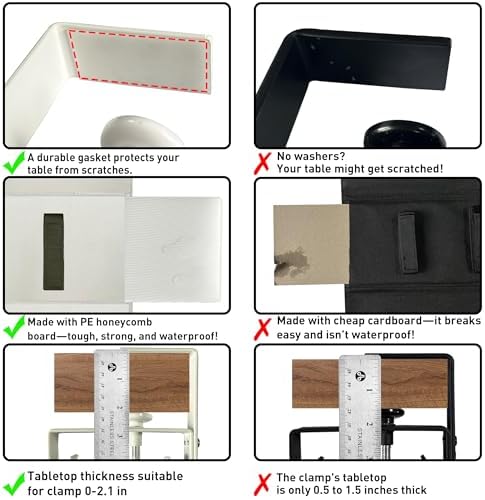 Under Desk Cable Management No Drill – 48" L x 6" W Cord Organizer, Upgraded Silicone Pads (No Scratch!), 16 Cable Slots, Washable PE Honeycomb Base, Fits Desks 0–2.1" Thick, Beige - Image 3