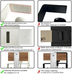 Under Desk Cable Management No Drill – 28" L x 6" W Cord Organizer, Upgraded Silicone Pads (No Scratch), 16 Cable Slots, Washable PE Honeycomb Base, Fits Desks 0–2.1" Thick, Beige - Image 3