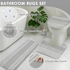 Bathroom Decor and Accessories Set of 10, Striped Grey - Image 6
