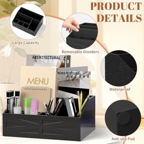 Large Mail Organizer Countertop,Farmhouse Desk and Kitchen Countertop Storage, Letter Sorter, Desk Mail and Bill Organizer, Desktop File and Paper Holder - Image 3
