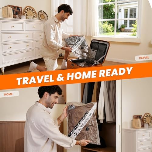 10 Pack Travel Vacuum Storage Bags with Portable Cordless Electric Pump - Image 5