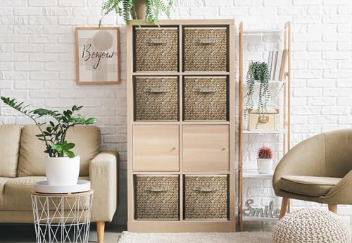 Sorbus 11 x 11 Storage Cubes, Foldable Fabric Bins (4 Pack, Woven Beige) - Image 4