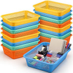 16 Pack Paper Basket,Blue, Green, Yellow, Orange,14 X 10 X 4 Inch,Classic by Zhehao