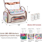 Large Marker Case for 200-300 Markers, Marker Organizer Bag,Pen Storage - Image 2