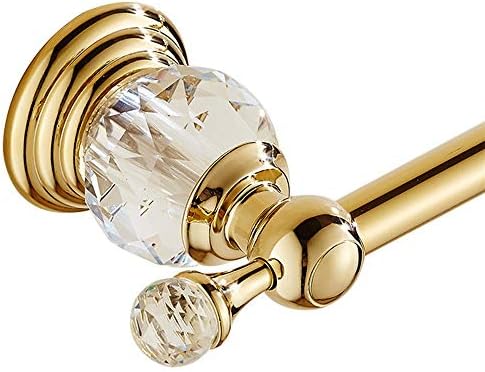 WINCASE Gold Towel Bar, Adjustable Crystal Towel Holder, Golden Finished Bathroom Single Towel Racks Rail Wall Mounted by WINCASE