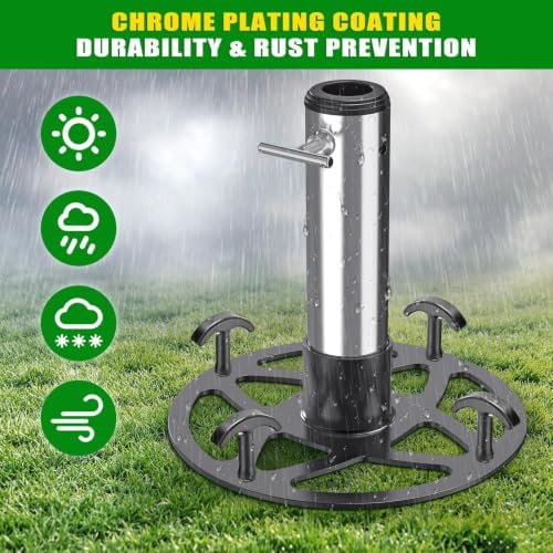 Heavy-Duty Patio Umbrella Stand Base for Up to 2" Poles - Image 6