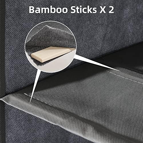 2 Packs Hanging Closet Organizer Storage, 6-Shelf Hanging Shelves for Closet, Closet Clothes Organizer and Storage with Side Pockets, Grey - Image 4