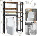 Housolution 7 Tier Over the Toilet Storage with 2 Drawers, Rustic Brown - Image 3