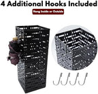 2 Pack Metal Umbrella Stand for Indoor Entry, Entryway Umbrella Holder Rack with 4 Hooks, 16.5" tall Freestanding Umbrella Storage Organizer (Square + Round) - Image 5