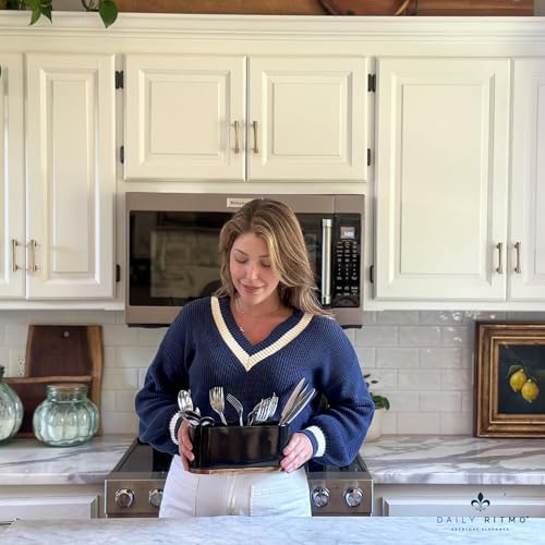 DAILY RITMO® Black Countertop Silverware Holder - Image 4