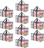 Moving Bags Heavy Duty Extra Large, Alternative for Moving Boxes & Moving Supplies,Clear Storage Bins with Lids, Plastic Packing Tote, Storage Bags for Clothes with Handles & Zippers(Clear, 10 Pack) - Image 6