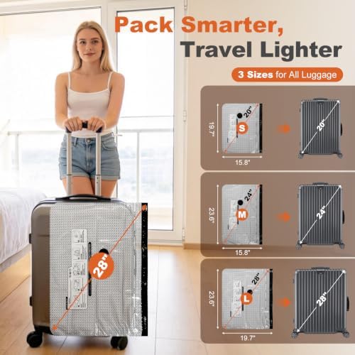 Rechargeable Wireless Pump Travel Vacuum Bags, 18 Pack Portable Storage Bags for Travel and Home, Compression Packing Seal for Clothing, Clothes, Blankets, Luggage, Suitcase (18) - Image 5