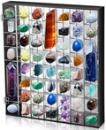 Cinnvoice Rock Display Case 56 Grids,Black Border,Square by QinYee