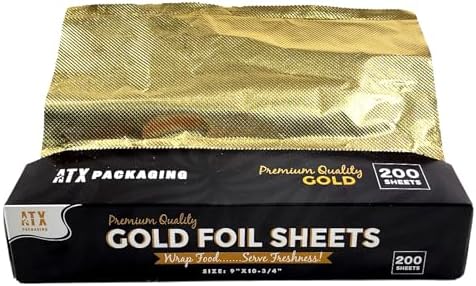 Premium Quality 9" x 10.75" Gold Interfolded Aluminum Foil Pop-Up Precut Sheets - Ideal for Storing, Grilling, Cooking Food - Aluminum Foil Wraps (6 Boxes of 200) - Image 4
