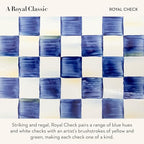 MACKENZIE-CHILDS Enamel Canister, Large, Blue-and-White Royal Check - Image 3