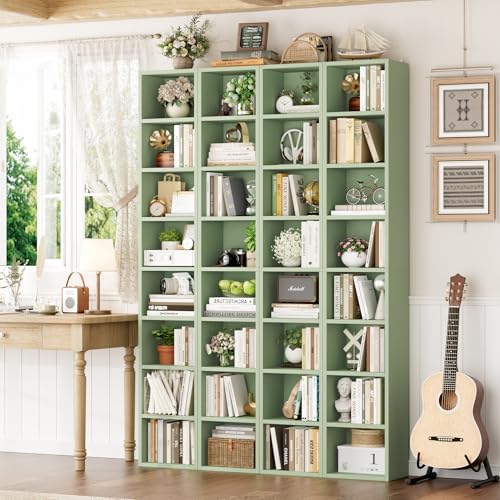 FOTOSOK Bookshelf Bookcase 8-Tier Narrow Bookshelf Tall CD Media Tower Rack - Image 2