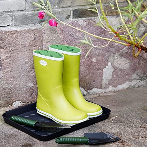 Boot Tray 3-Pack, Shoe Tray for Entrance (13.8X10.8X1.2in) Rubber Plastic Boot Tray for Floor Protection, Rain and Snow Wet Shoe Drip Tray for Indoor and Outdoor, Multipurpose Mat Tray- black - Image 2