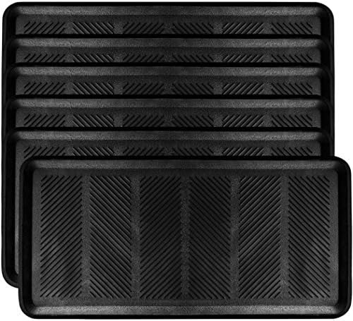 SafetyCare Rubber Shoe & Boot Tray - Multi-Purpose - 32 x 16 Inches - 6 Mats by SafetyCare