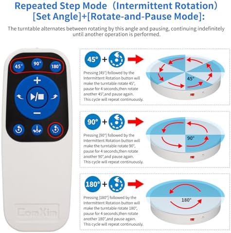 19.7In Remote Large Motorized electric turntable Rotating platform Photography Turntable Motorized lazy susan Base giratoria para for Photography,3D Scanner,Heavy duty display(Load Range:220~500lbs) - Image 6