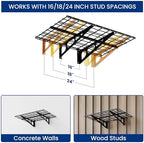 FLEXIMOUNTS 2-Pack Garage Shelving with Hooks, 2x6ft Storage Shelves, Black - Image 4