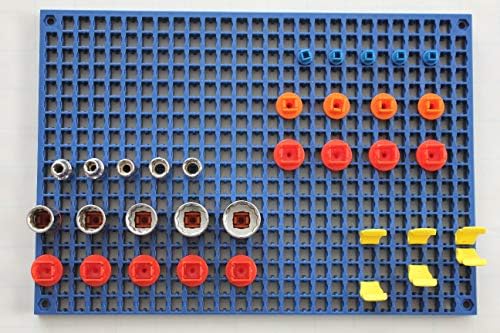 Organizer Genie 76 Piece Pegboard Tool Organizer Starter Kit, Flexible and Specially Designed to Hold All Tools - 4 Yellow Pegboards, 36 Socket Holders, 36 Universal Clips - Image 2