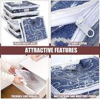 Hoolerry 6 Pcs Clear Plastic Clothes Storage Bags, 14.2 x 12 x 3.2 Inch - Image 3
