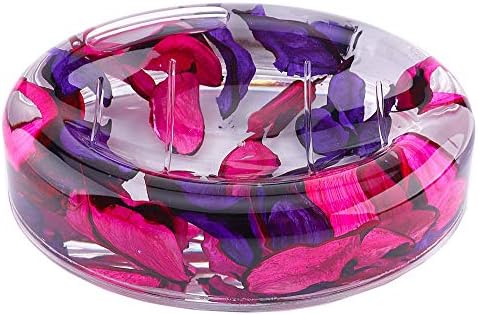 Locco Decor 4 Piece Acrylic Liquid 3D Floating Motion Bathroom Vanity Accessory Set Leaf - Image 5