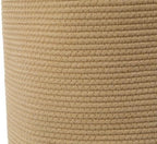 16"x20" Extra Large Cotton Rope Basket with Zipper Lid, Woven Laundry Hamper and Blanket Storage Basket, Round Clothes Bin for Living Room Bedroom, Beige - Image 4