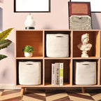 ICERZCZ 13 Inch Cube Closet Storage Bins, Woven Cotton Rope Organizer Baskets for Organizing & Shelves, Books, Towels, Clothes, Toys, 13x13x13 in, Off White (Pack of 3) - Image 3