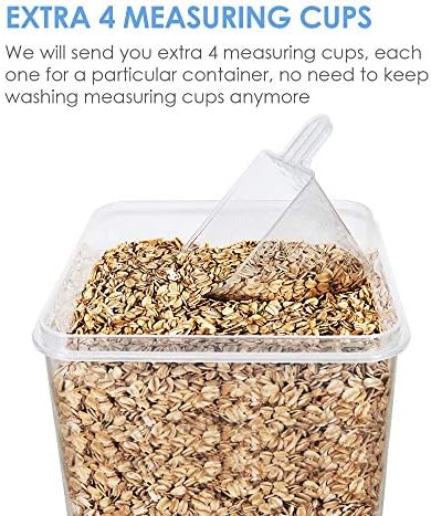 Vtopmart 6.5L Flour Sugar Storage Containers, 4 PCS, Blue - Image 5