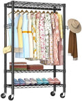 Golpart Heavy Duty Rolling Clothes Rack Wheels Portable Metal Garment Rack by Golpart