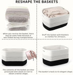 4 Pack Storage Baskets for Organizing, 11''Lx9''Wx8''H Woven Baskets for Storage Toys, Towels, Books, and Clothes, Cotton Rope Basket for Shelves with Handle - Image 7