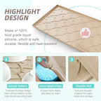 SIKADEER Waterproof Under Sink Mat Silicone 22"x19", Kitchen Cabinet Liner - Image 4