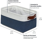 OrganiHaus 12x8in Canvas Storage Baskets, 6 Pack - Fabric Bins for Shelves - Image 2