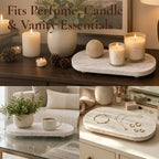 White Calacatta Marble Tray for Bathroom Vanity, 9.8x5.9In - Image 3