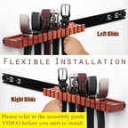 Walnut 14 Belts Organizer with Sliding System - Image 3