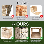 CHI AN HOME 12x12 Baskets for Cube Storage, Wicker Cube Storage Bins Set 4 - Image 6